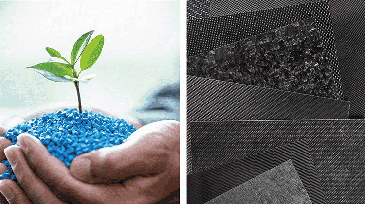 LANXESS entwickelt derzeit neue thermoplastische Verbundwerkstoffe der Marke Tepex, die ausgehend von Rezyklaten oder biobasierten Rohstoffen hergestellt werden. | Foto: LANXESS