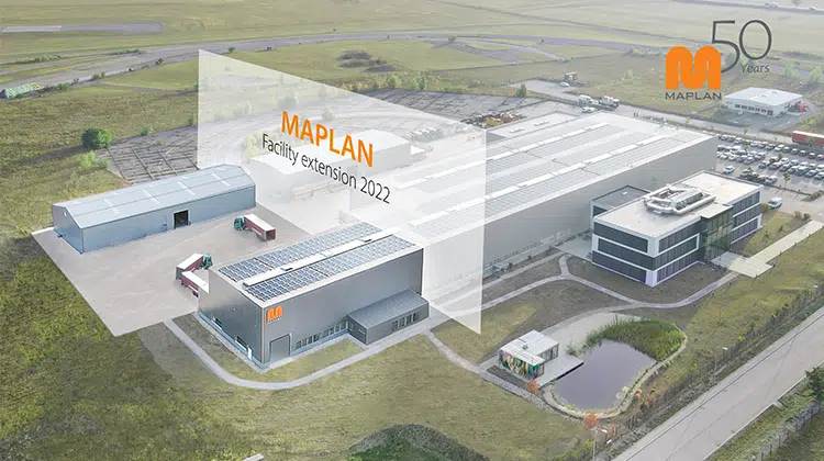 Der Maschinenbauer Maplan feiert sein 50-jähriges Bestehen und hat heuer 2,5 Millionen Euro in die 2.000 m² große Erweiterung seiner Industrieanlage investiert. | Grafik: Maplan